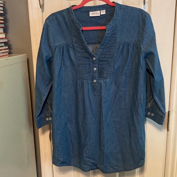 The vermont country store Tops - The Vermont Country Store Denim Women's Blue Blouse